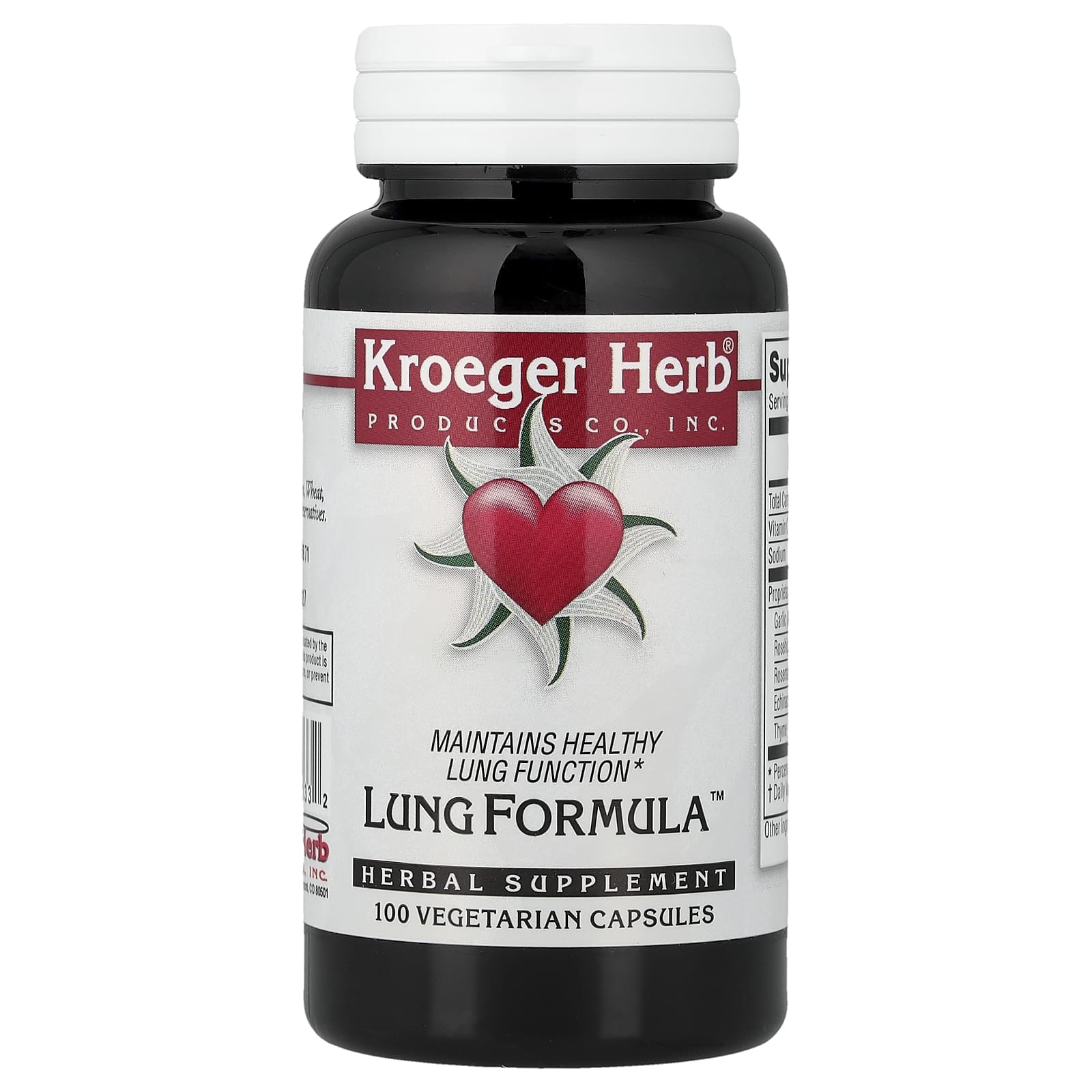 Комплекс Kroeger Herb Co Lung™, 100 растительных капсул