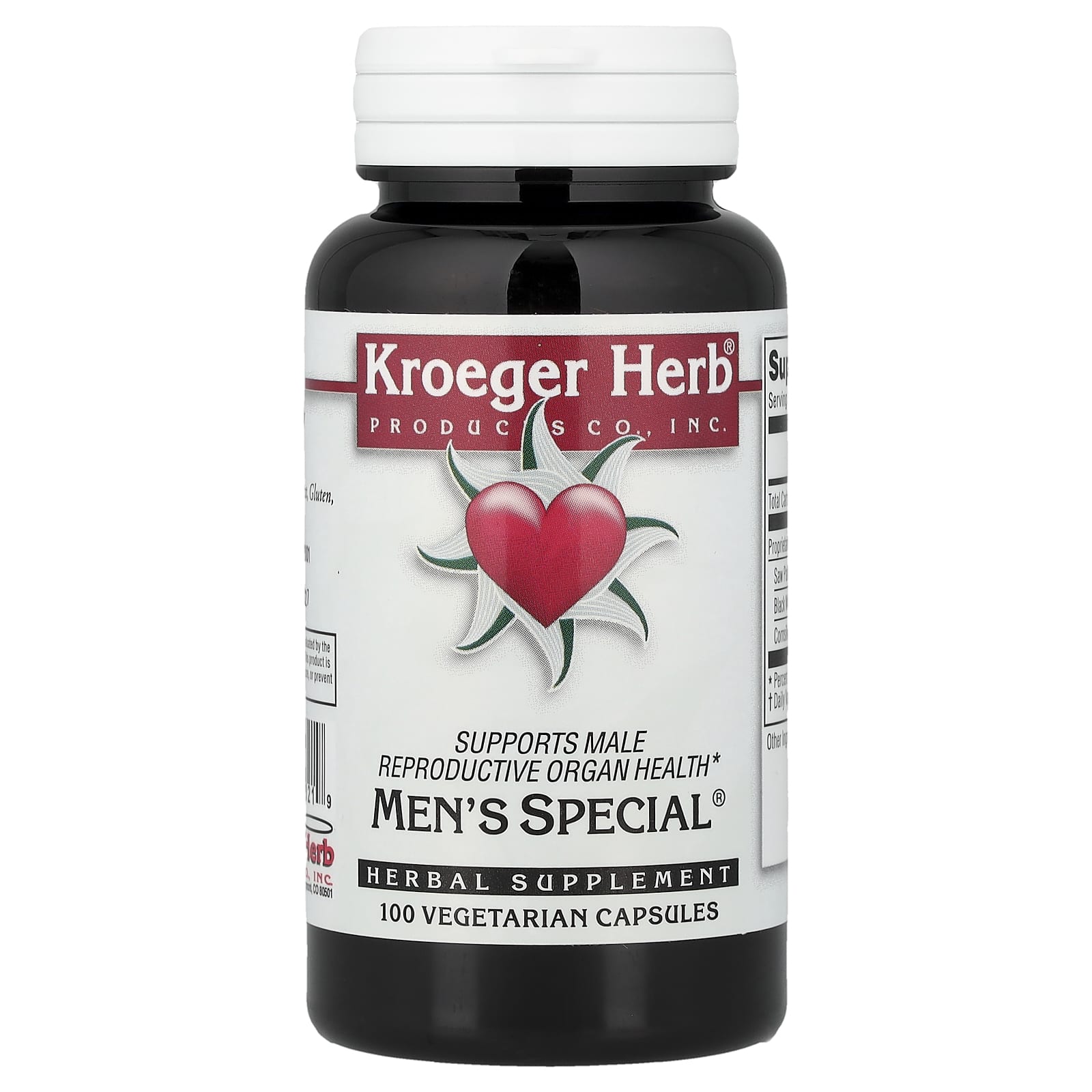 Мужской комплекс Kroeger Herb Co, 100 вегетарианских капсул