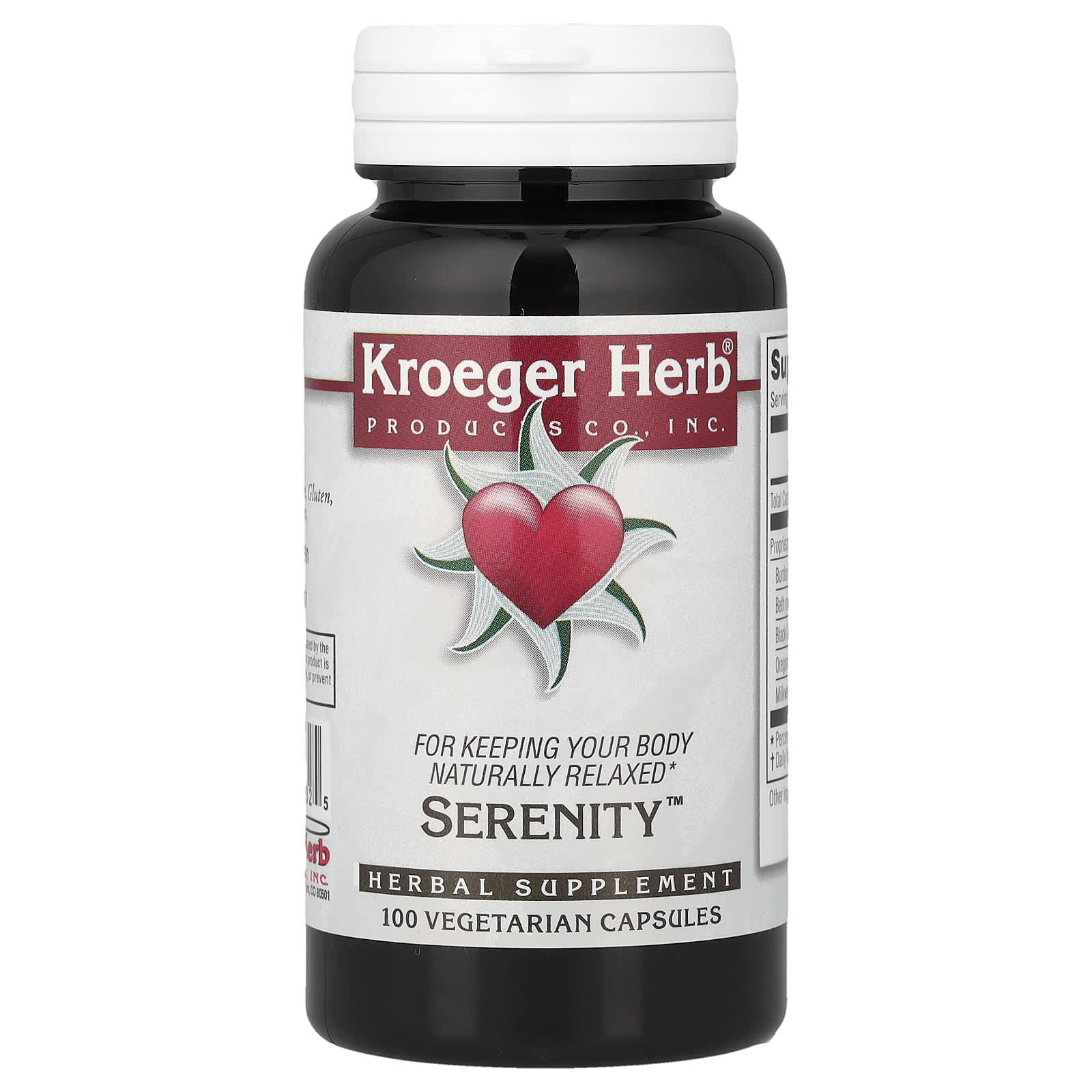 Сердечное здоровье Kroeger Herb Co, 100 вегетарианских капсул