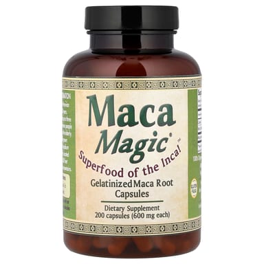 Мака Maca Magic Gelatinized Root, 600 мг, 200 капсул