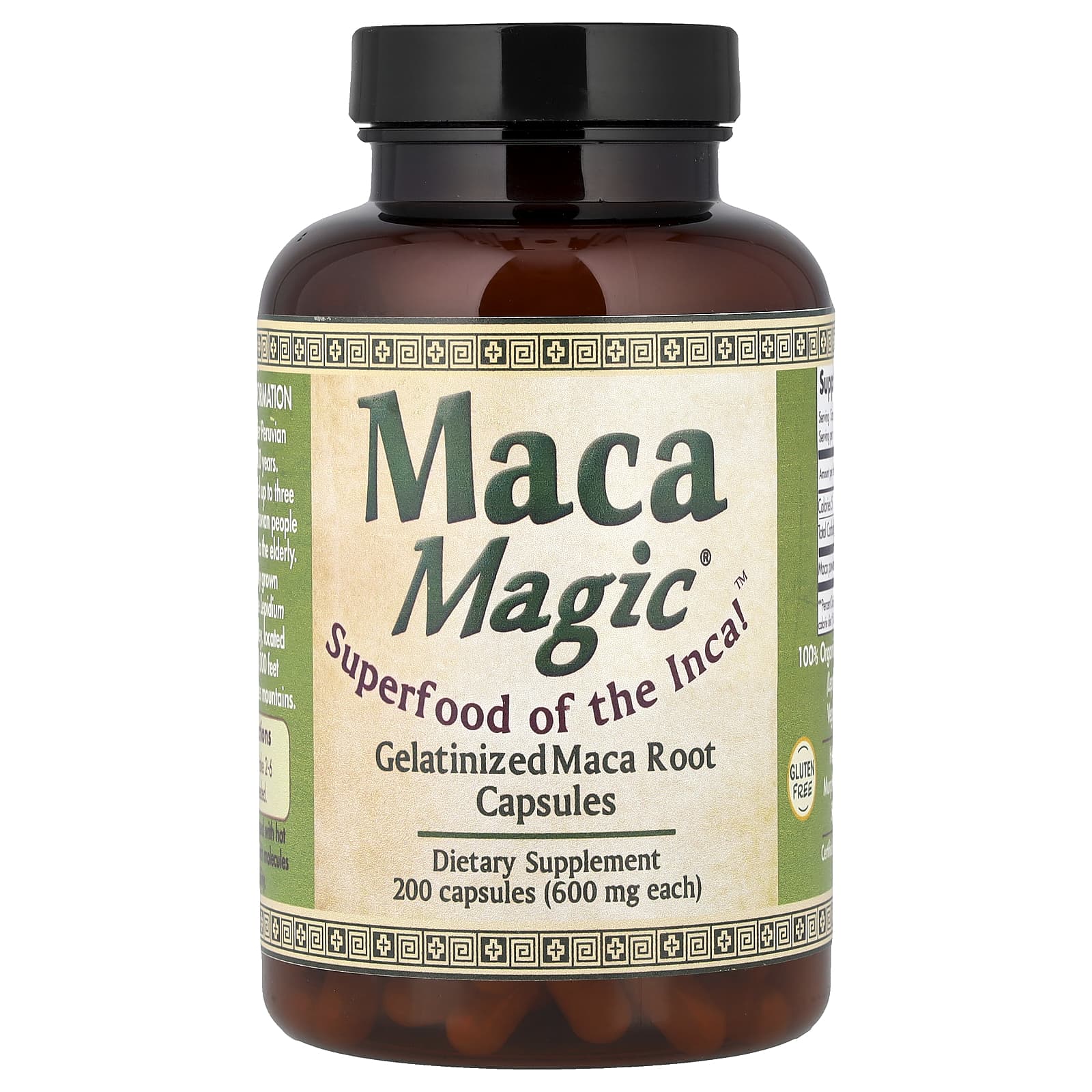 Мака Maca Magic Gelatinized Root, 600 мг, 200 капсул