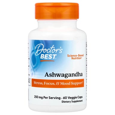 Ашваганда Doctor's Best, 125 мг, 60 растительных капсул