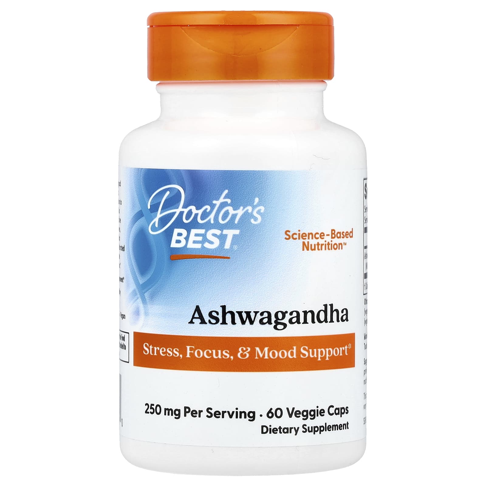 Ашваганда Doctor's Best, 125 мг, 60 растительных капсул