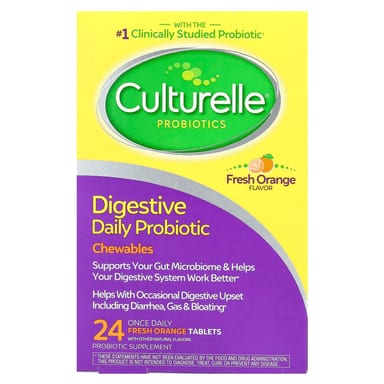 Пробиотик Culturelle Digestive Daily Chewables, вкус Fresh Orange, 53 мг, таблетки