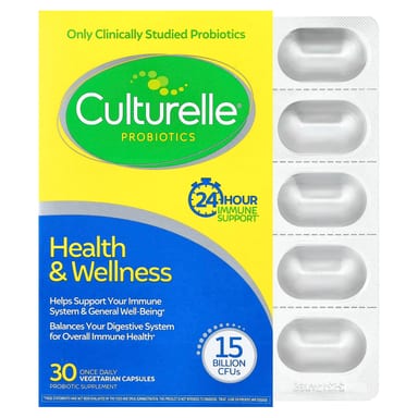 Пробиотик Culturelle Health & Wellness 30 Once Daily, оттенок 15 Billion CFUs, растительные капсулы