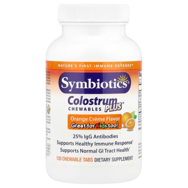 Жевательные таблетки Colostrum Plus Symbiotics Colostrum Plus® Chewables Orange Creme, оттенок 120 Chewable Tabs