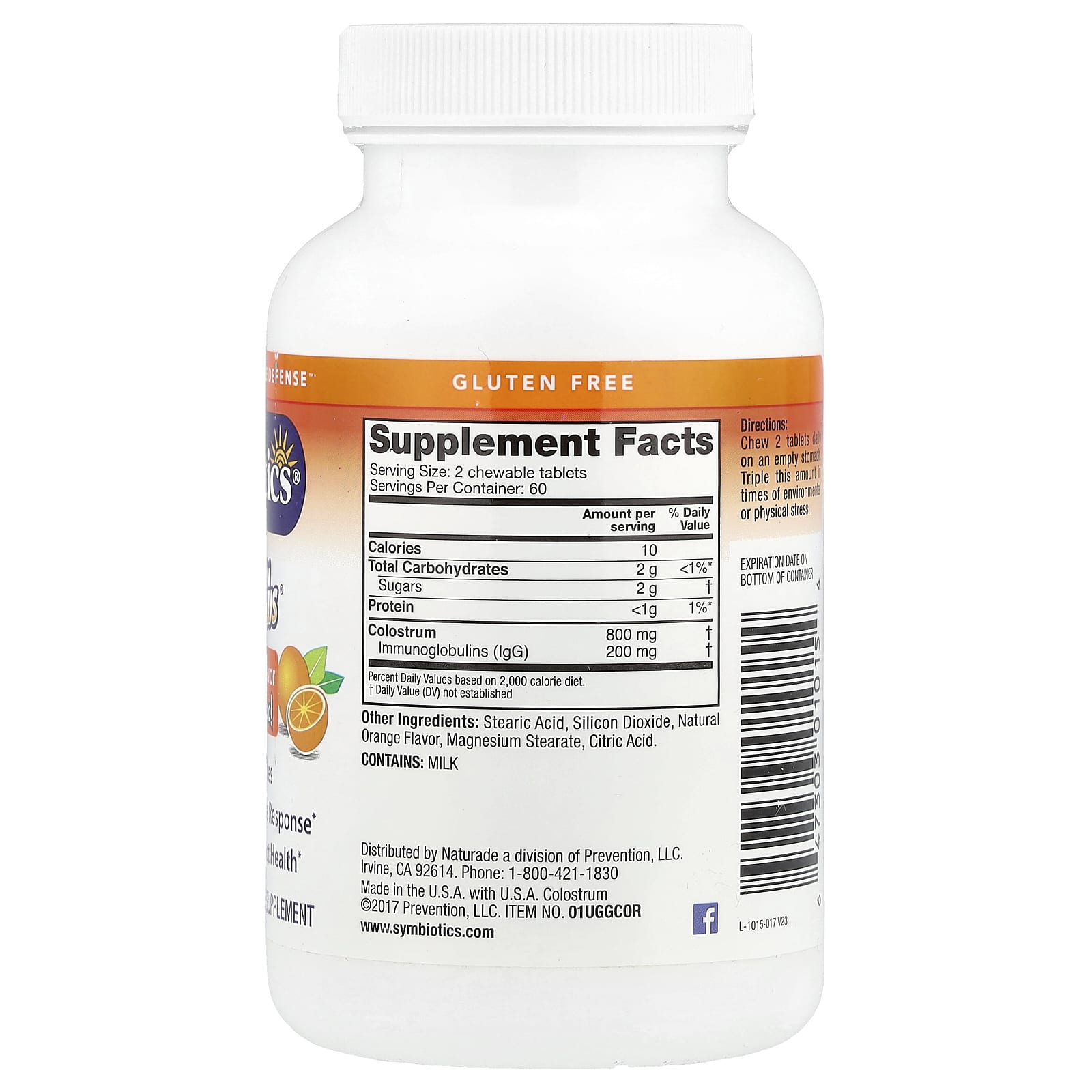 Жевательные таблетки Colostrum Plus Symbiotics Colostrum Plus® Chewables Orange Creme, оттенок 120 Chewable Tabs — фото 2