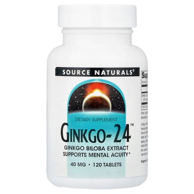 Гинкго билоба Source Naturals™, 40 мг, 120 таблеток