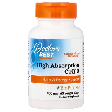 Коэнзим Q10 Doctor's Best High Absorption with BioPerine®, 60 растительных капсул