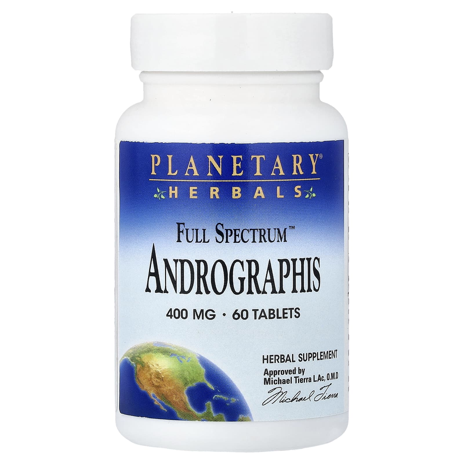 Андрографис Planetary Herbals Full Spectrum™, 400 мг, 60 таблеток