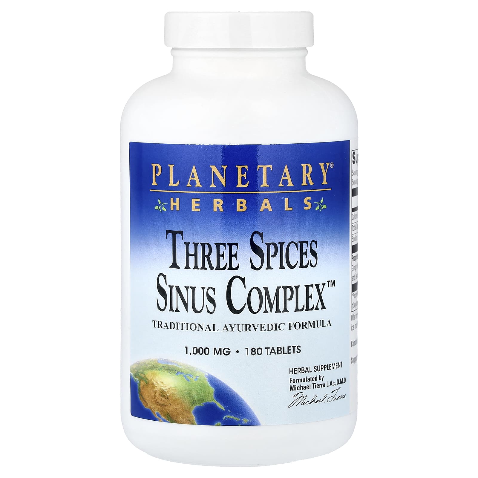 Комплекс Planetary Herbals Three Spices Sinus™, 180 таблеток