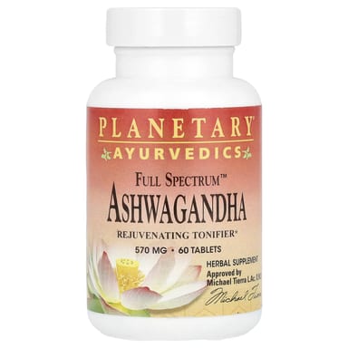 Ашваганда Planetary Herbals Ayurvedics Full Spectrum™, 570 мг, 60 таблеток