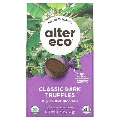 Темный шоколад Alter Eco Organic Classic Dark Truffles, 120 г