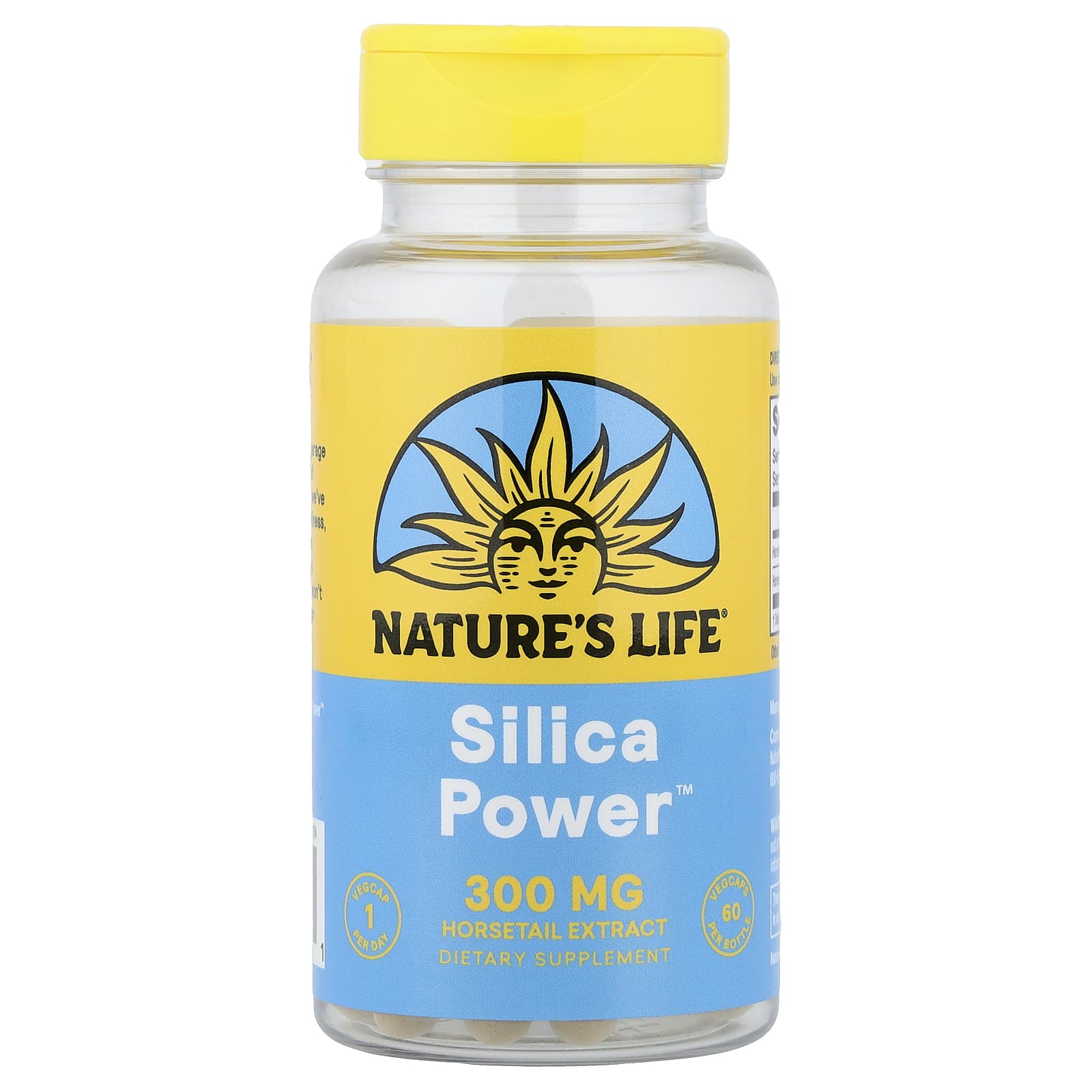 Кремний Nature's Life Power™, 300 мг, 60 растительных капсул
