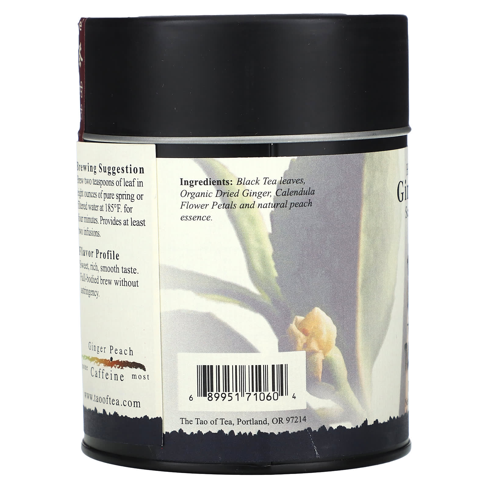 Имбирь The Tao of Tea Hand Blended Scented Black Tea Peach, 114 г — фото 2