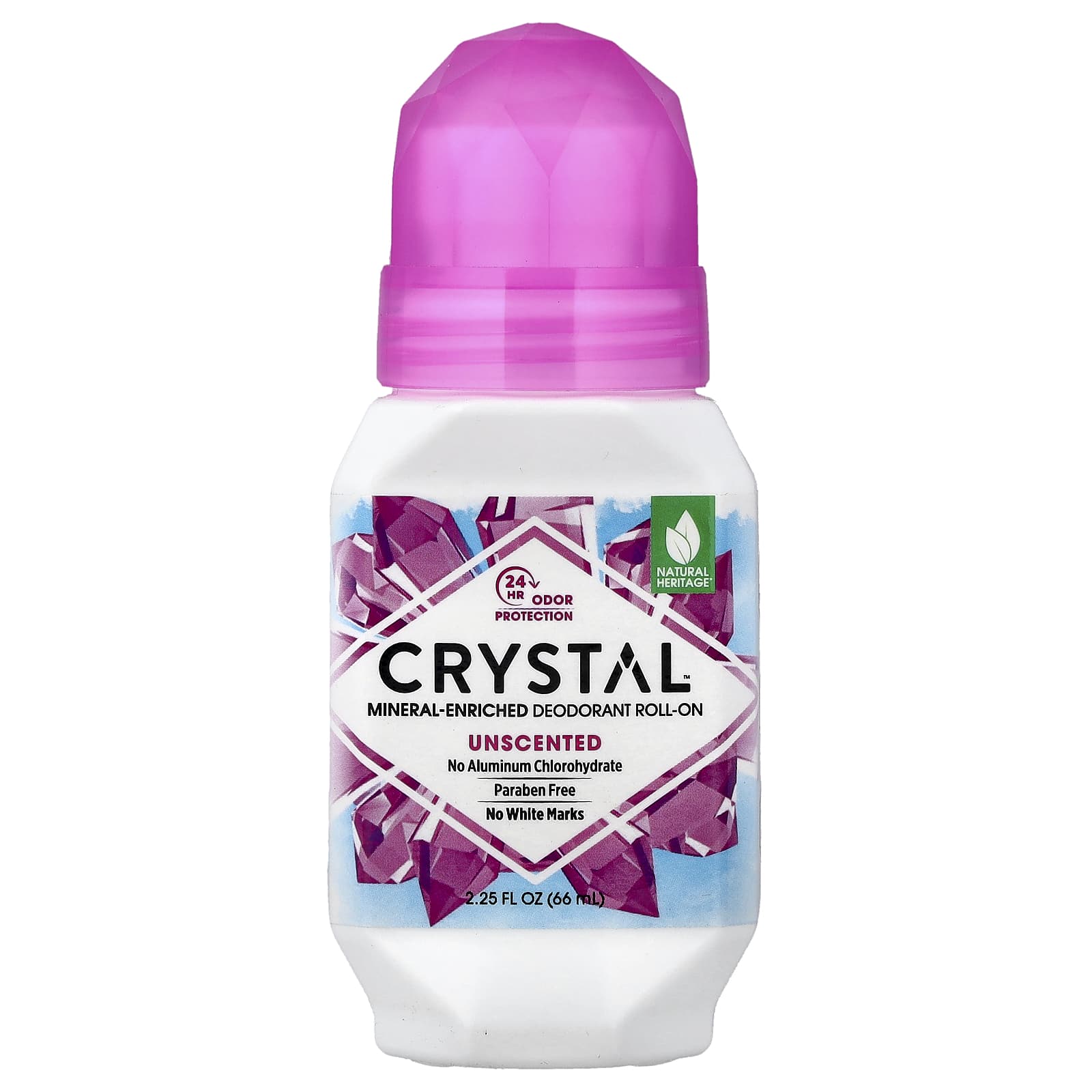 Дезодорант CRYSTAL Mineral-Enriched Roll-On, без отдушки, 66 мл