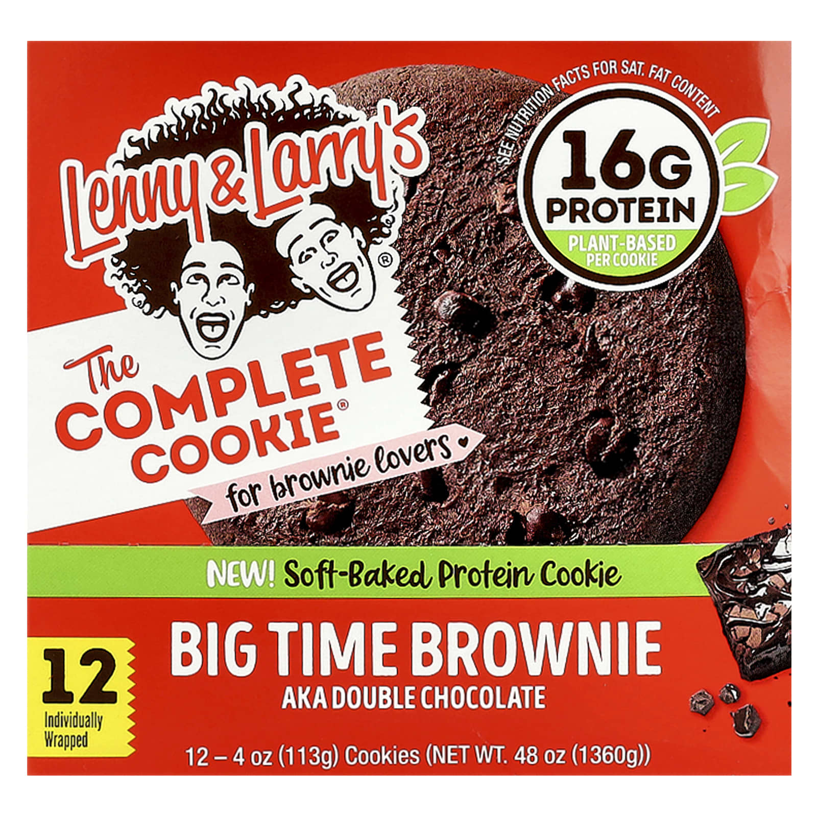 Печенье Lenny & Larry's The Complete Cookie® Big Time Brownie 12, 113 г — фото 3