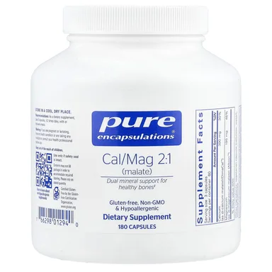 Фото товара: Кальций/магний 2:1 (малат) Pure Encapsulations, 180 капсул