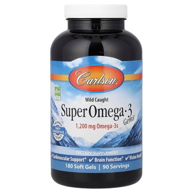 Омега-3 Carlson Super Gems®, 180 мягких капсул
