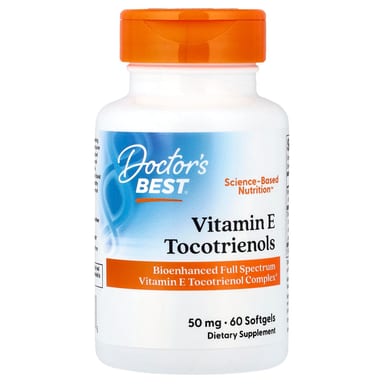 Витамин E Doctor's Best Tocotrienols, 60 мягких капсул