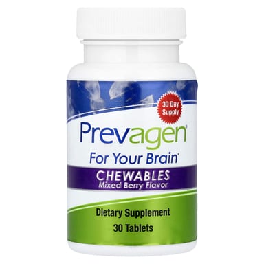 Prevagen (Quincy-Bioscience), For Your Brain, Chewables, Mixed Berry, 30 Tablets