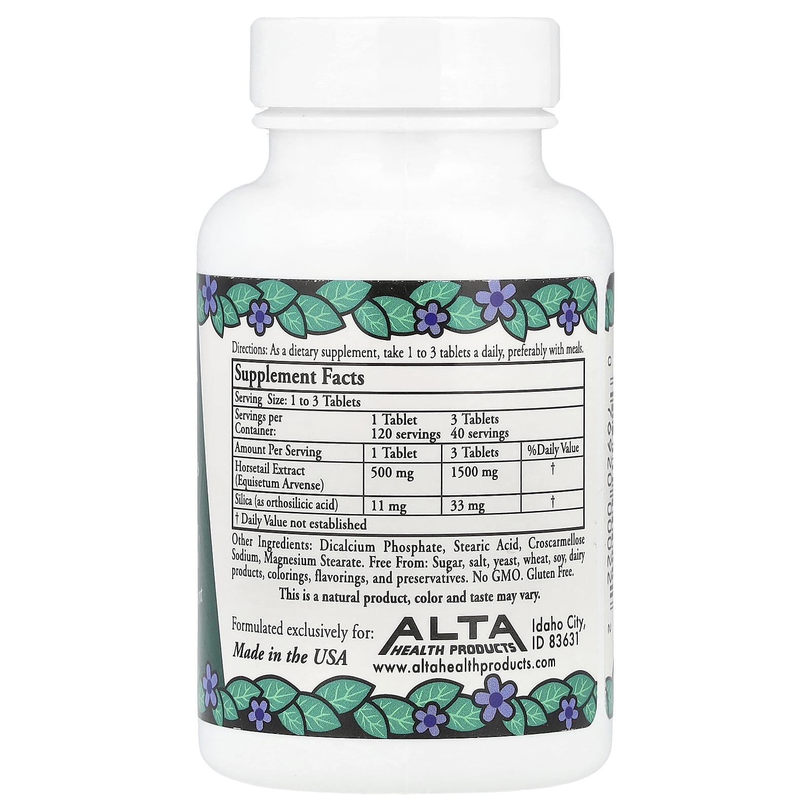 Кремний Alta Health Herbal with Bioflavonoids, 120 таблеток — фото 2