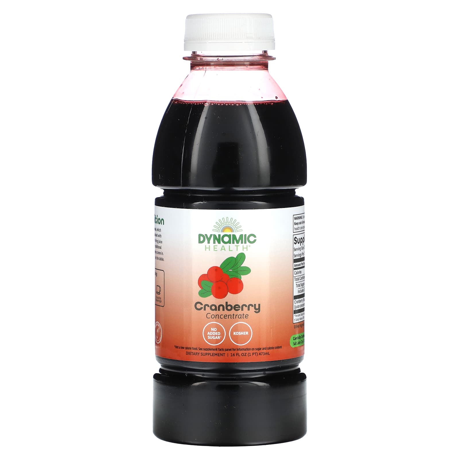 Клюква Dynamic Health, вкус Cranberry Concentrate, 473 мл