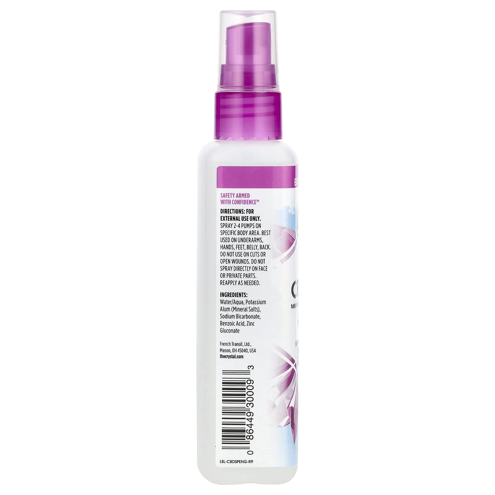 Дезодорант CRYSTAL Mineral-Enriched Spray, без отдушки, 118 мл, спрей — фото 2