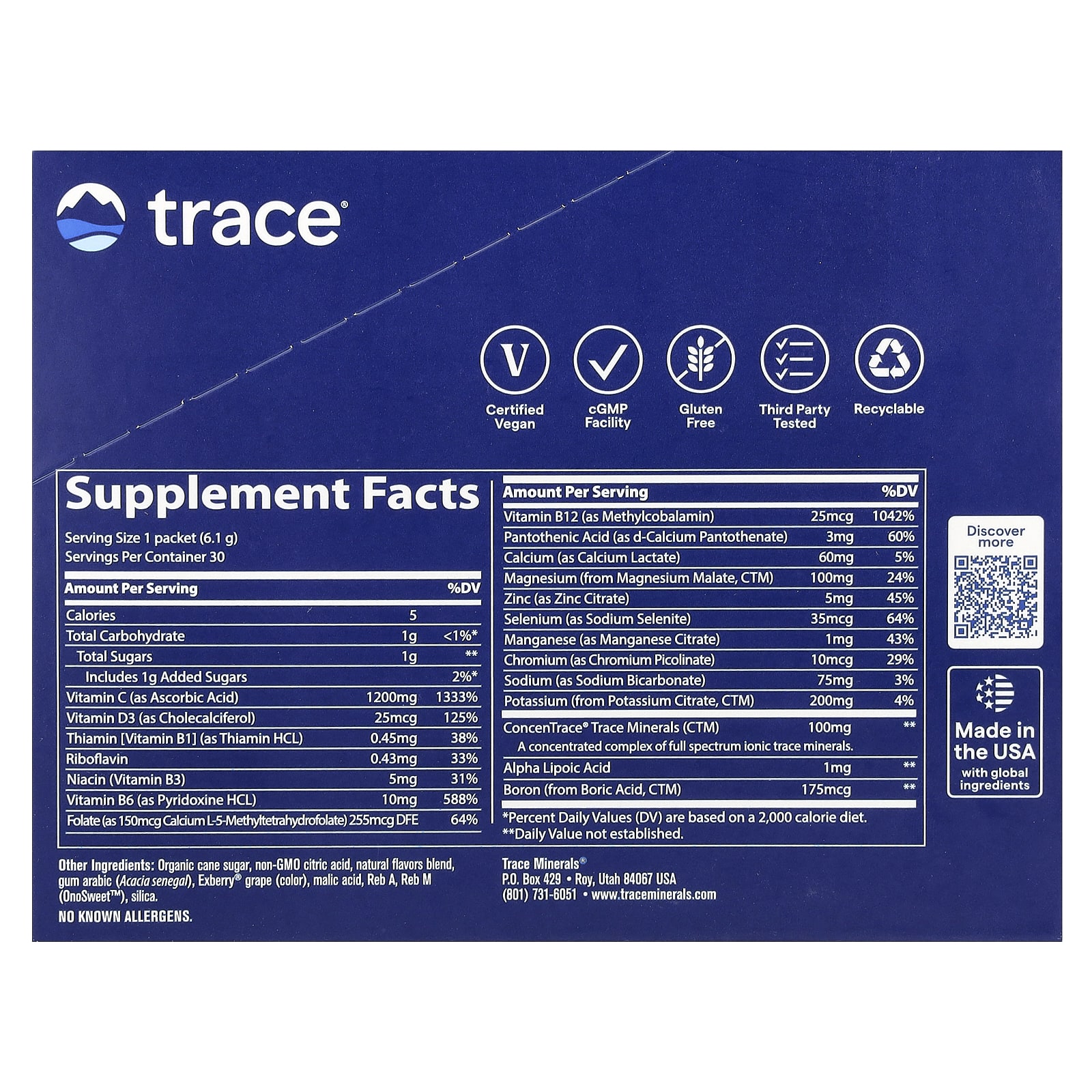 Пакеты для напитков Trace, Mixed Berry, 30 пакетов по 6.1 г — фото 3