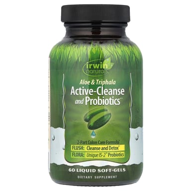 Пробиотик Irwin Naturals Aloe & Triphala Active-Cleanse and®, 60 мягких капсул
