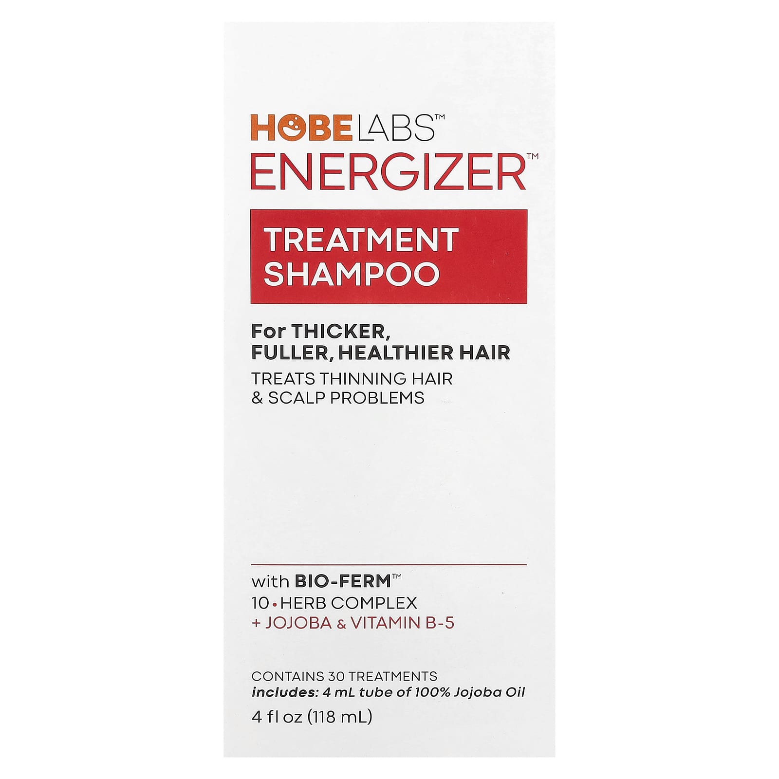 Средство Hobe Labs Energizer™ Shampoo For Thicker Healthier Hair, оттенок Fuller, 118 мл — фото 2