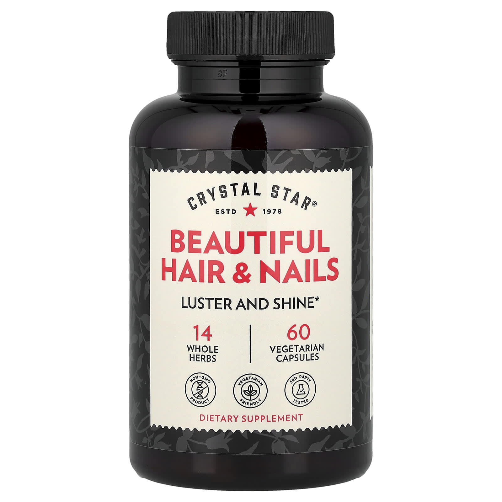 Красота волос и ногтей Crystal Star, 60 вегетарианских капсул