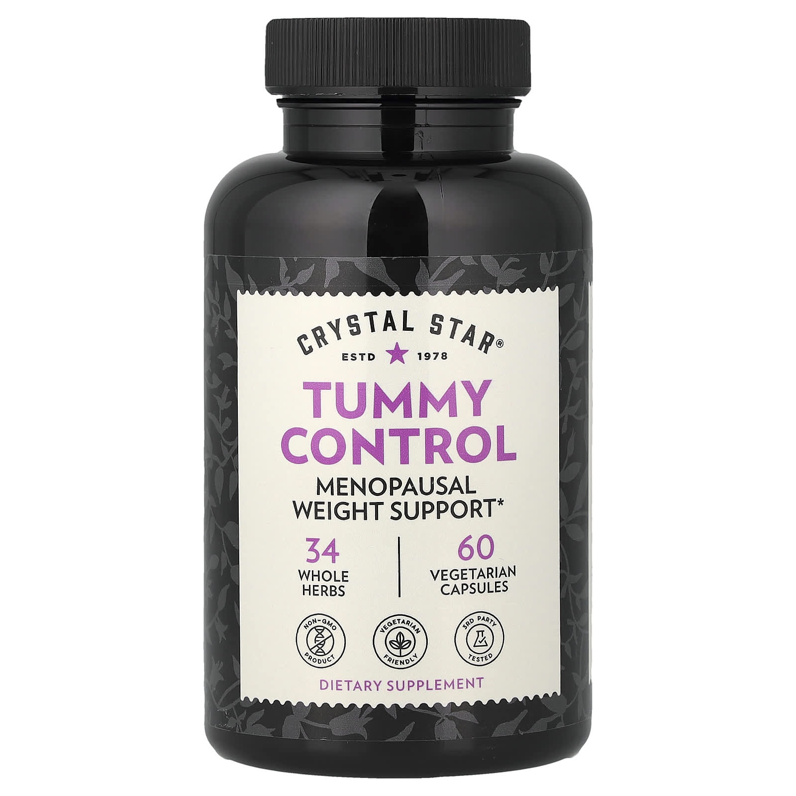 Crystal Star, Tummy Control, 60 Vegetarian Capsules