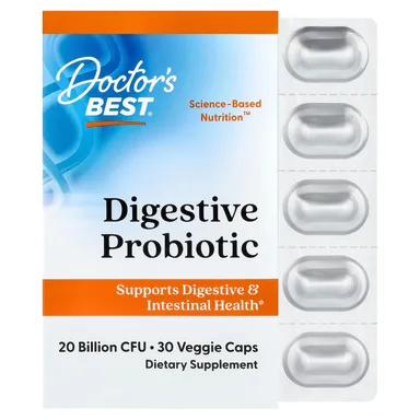 Фото товара: Пробиотик Doctor's Best Digestive, 30 растительных капсул