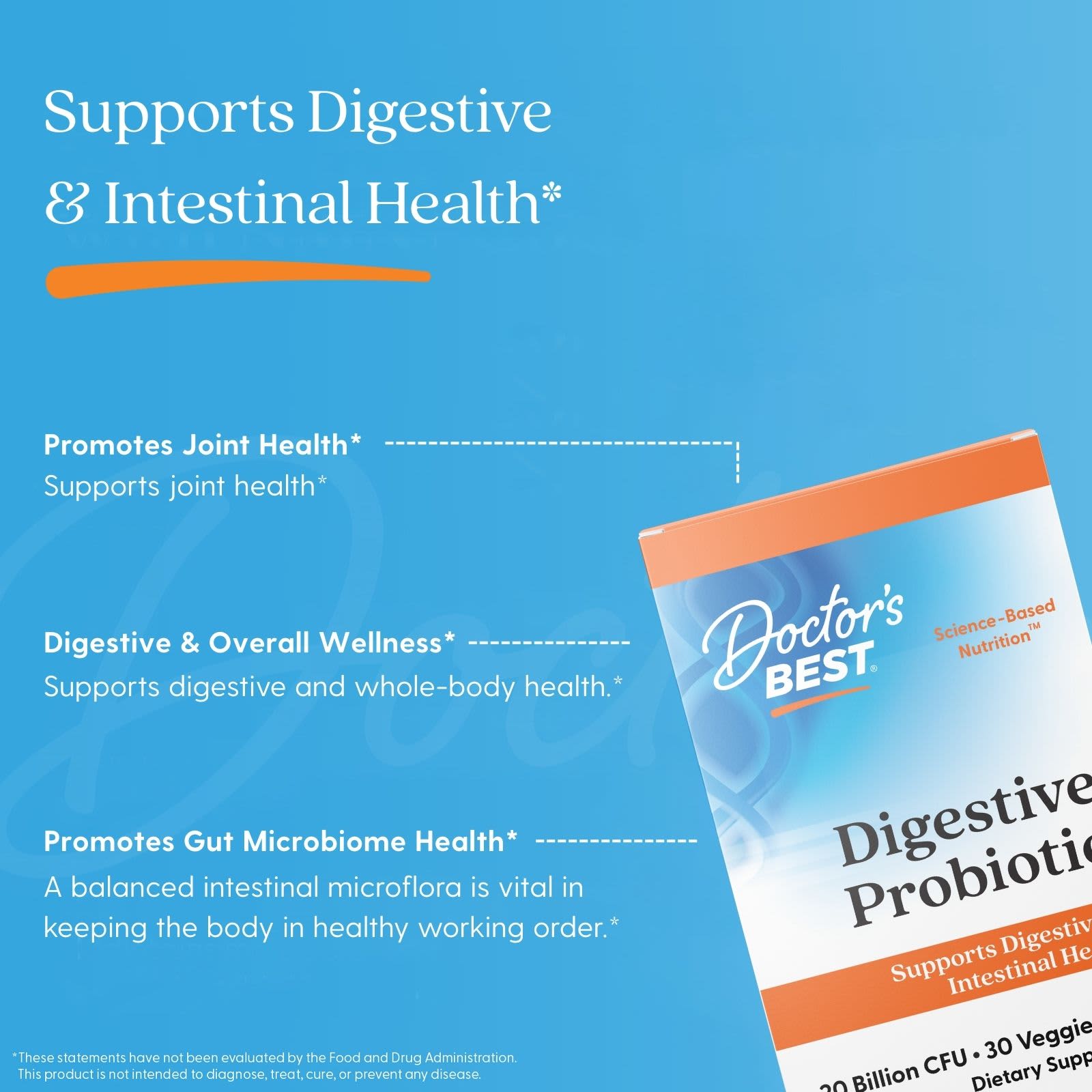 Пробиотик Doctor's Best Digestive, 30 растительных капсул — фото 5