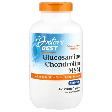 Хондроитин Doctor's Best Glucosamine MSM, 360 растительных капсул