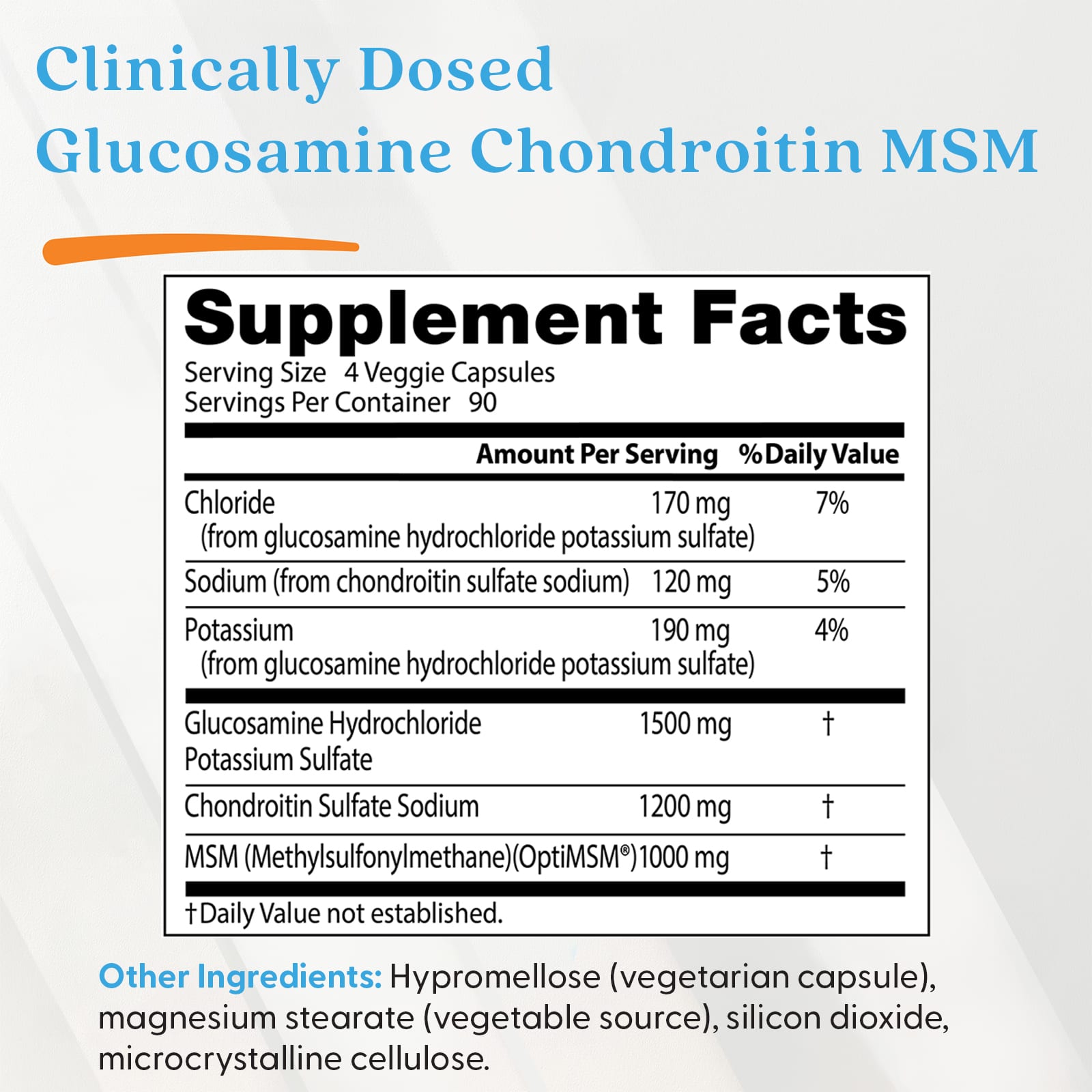 Хондроитин Doctor's Best Glucosamine MSM, 360 растительных капсул — фото 5