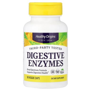 Пищеварительные ферменты Healthy Origins, 90 растительных капсул