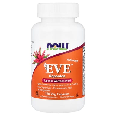 Женские мультивитамины NOW Foods Eve™ Iron-Free, 120 растительных капсул
