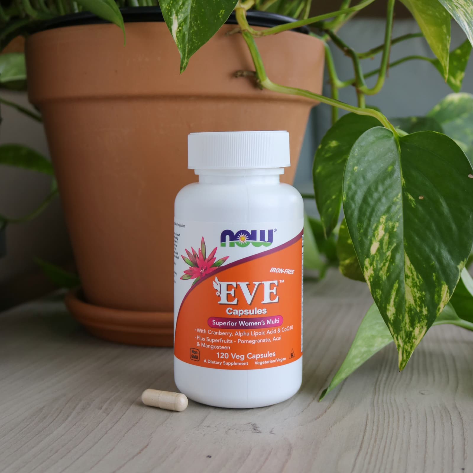 Женские мультивитамины NOW Foods Eve™ Iron-Free, 120 растительных капсул — фото 7