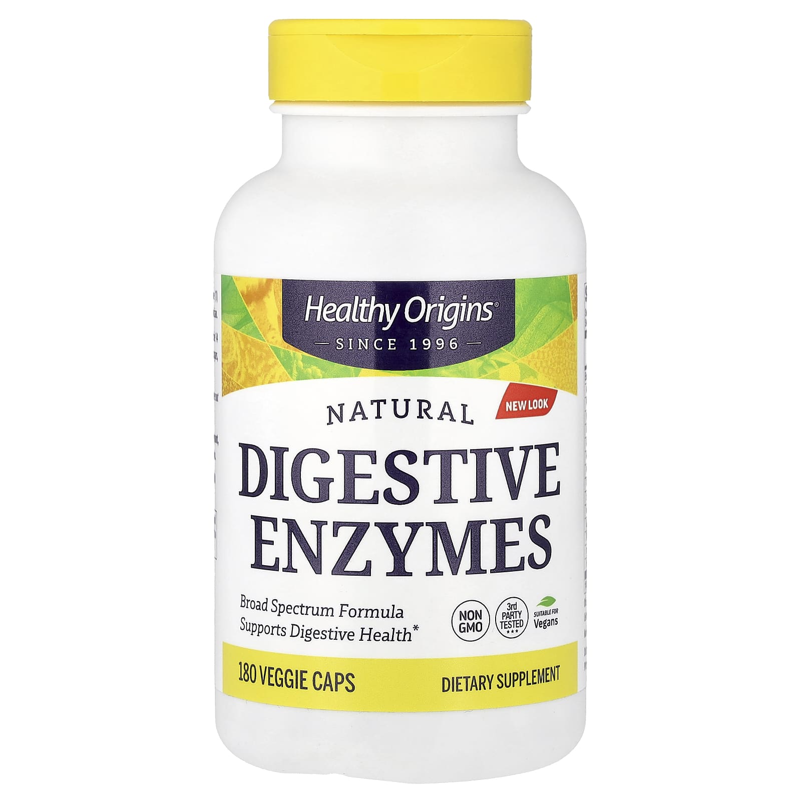 Пищеварительные ферменты Healthy Origins Natural, 180 растительных капсул