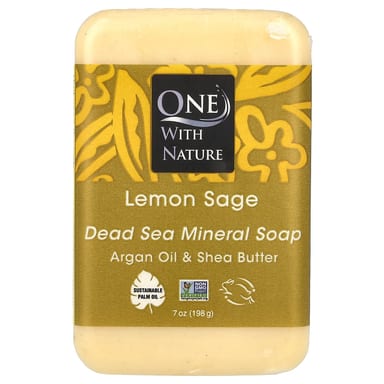 Минерал One with Nature Dead Sea Bar Soap, вкус Lemon Sage, 198 г