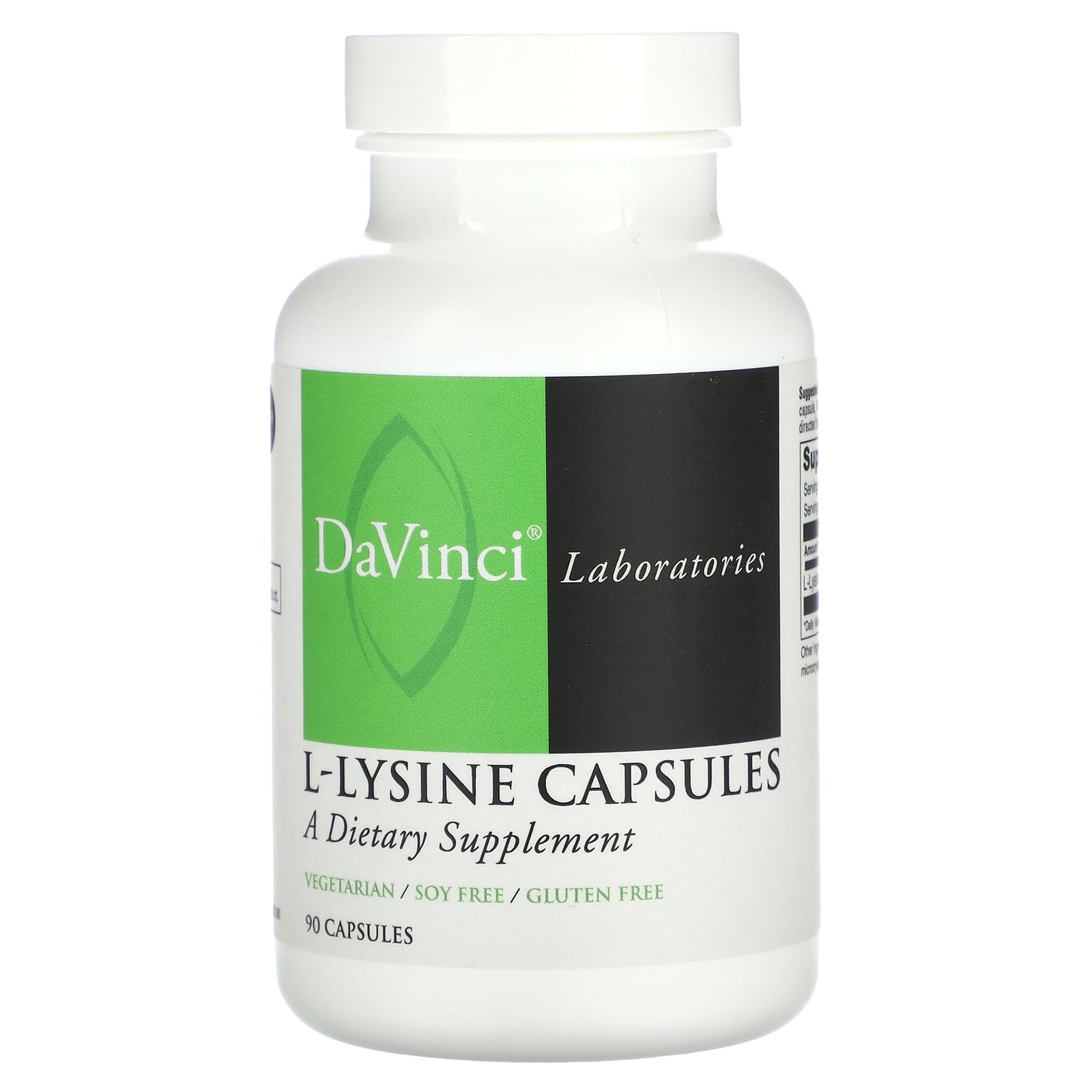 L-лизин DaVinci Laboratories L-Lysine Capsules, 500 мг, 90 капсул
