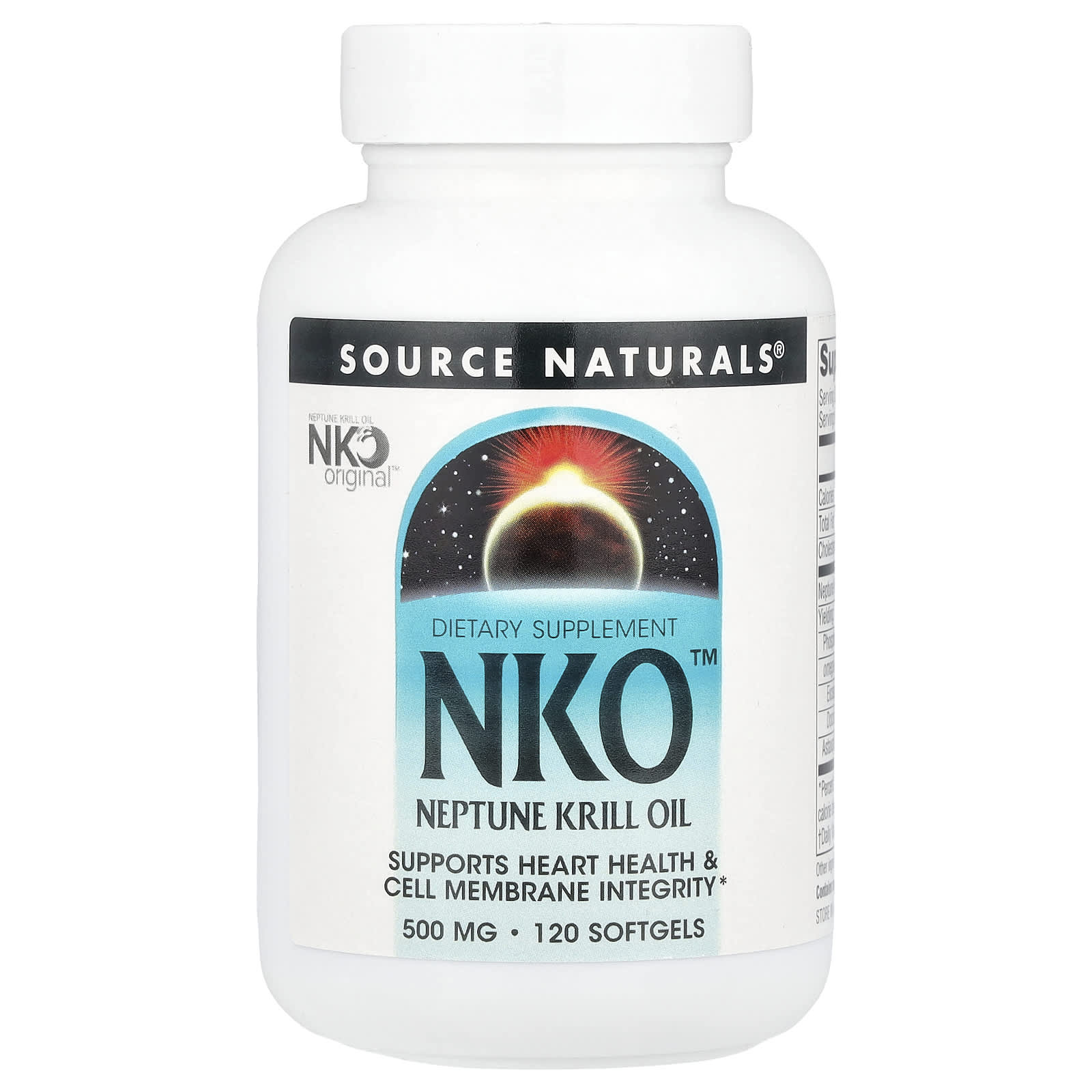 Масло криля Source Naturals NKO™ Neptune, 500 мг, 120 мягких капсул