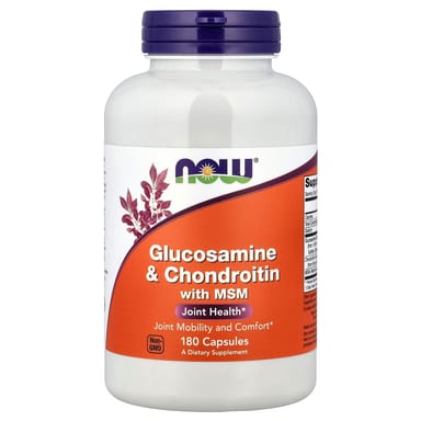 Хондроитин NOW Foods Glucosamine & with MSM, 180 капсул