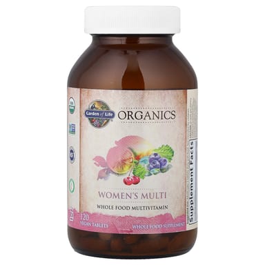Женские мультивитамины Garden of Life Organics 120 Vegan Tablets, таблетки