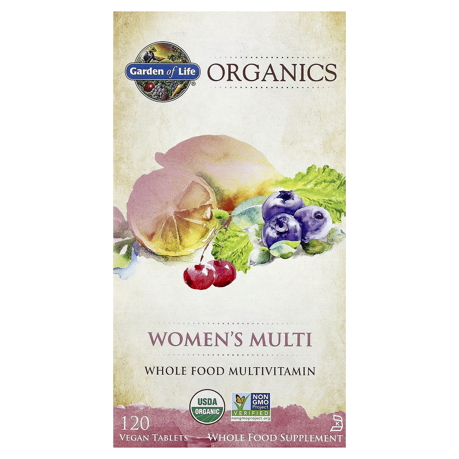 Женские мультивитамины Garden of Life Organics 120 Vegan Tablets, таблетки — фото 2