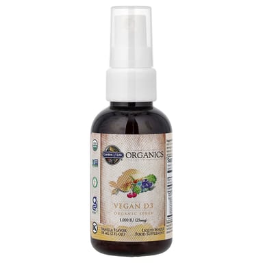 Спрей Garden of Life Vegan D3 Organic, вкус Vanilla, 58 мл