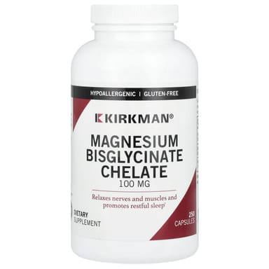 Магний Kirkman Labs Bisglycinate Chelate, 100 мг, 250 капсул