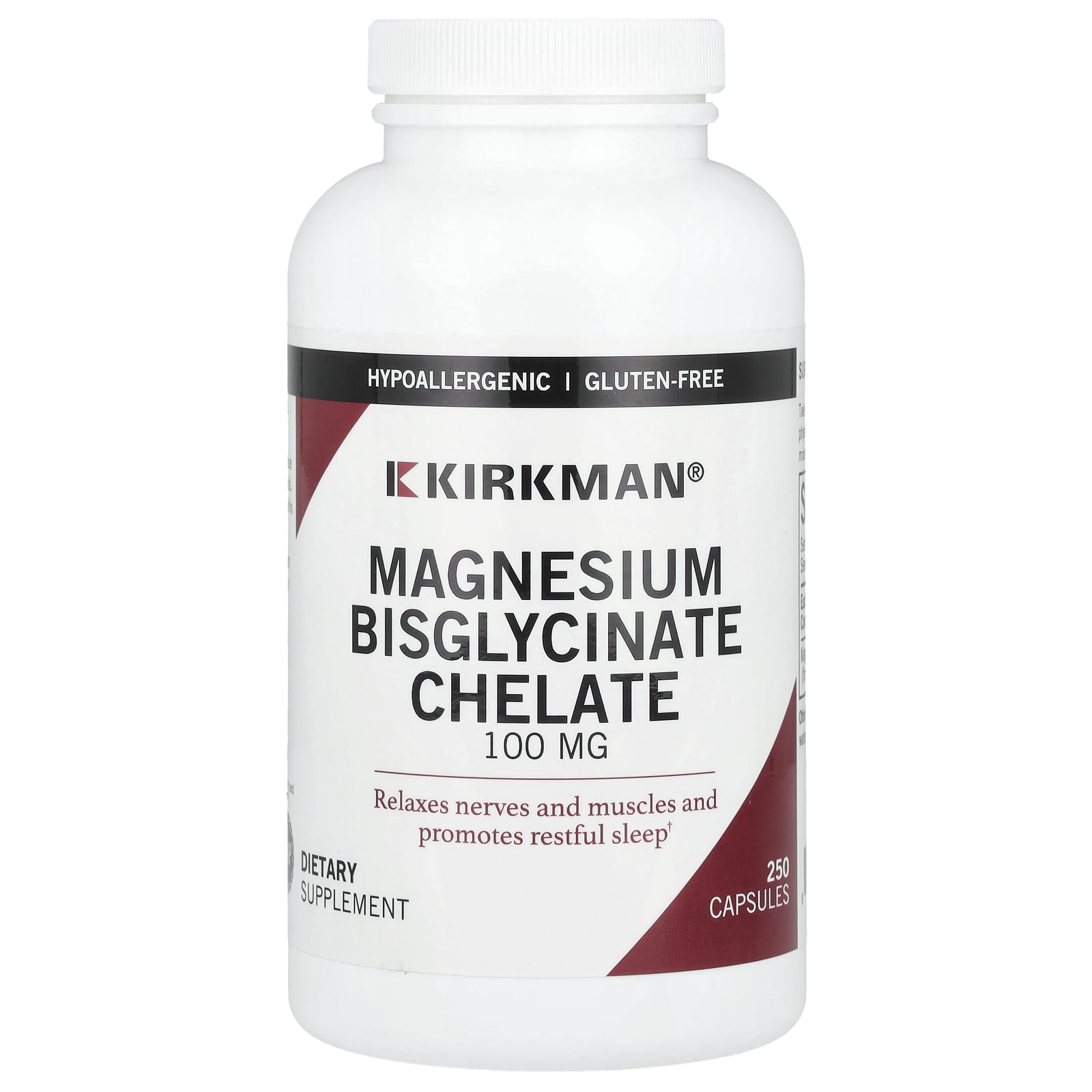 Магний Kirkman Labs Bisglycinate Chelate, 100 мг, 250 капсул